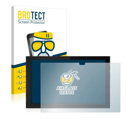 Front side of a product packaging with the brand logo BROTECT. Next to it is the device Lenovo IdeaPad Duet 3i (Landscape) sho