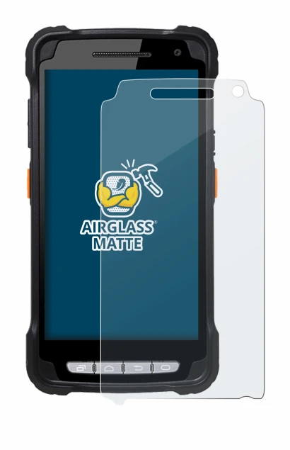 Image of the device Point Mobile PM90 with a wide variety of screen protectors.