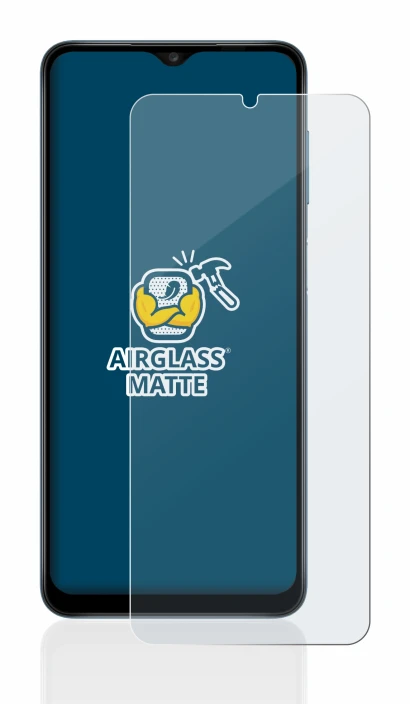 Image of the device Samsung Galaxy A12 with a wide variety of screen protectors.