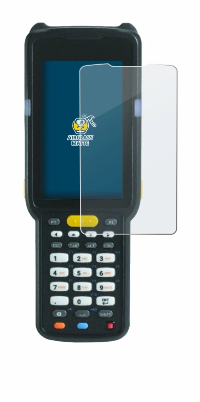 Image of the device Zebra MC3300X with a wide variety of screen protectors.