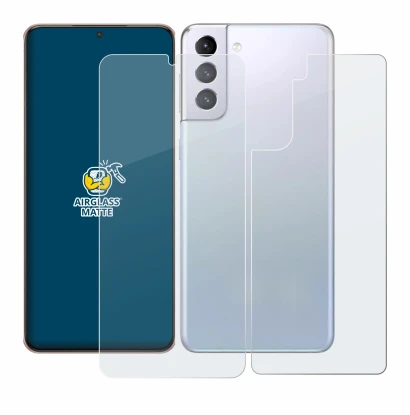 Image of the device Samsung Galaxy S21 Plus 5G (Front+Back) with a wide variety of screen protectors.