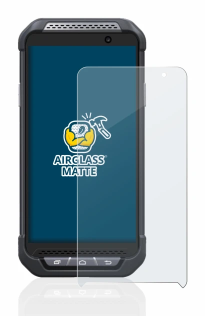 Image of the device Point Mobile PM85 with a wide variety of screen protectors.
