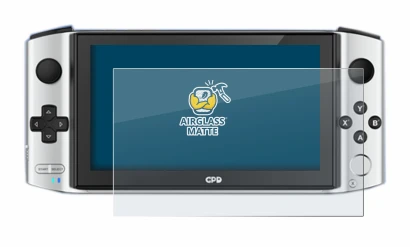 Image of the device GPD Win 3 with a wide variety of screen protectors.