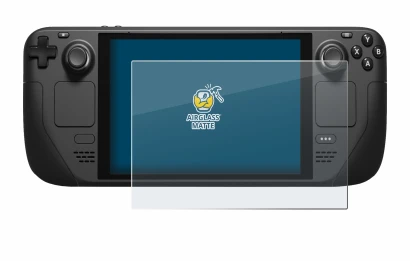 Image of the device Valve Steam Deck with a wide variety of screen protectors.