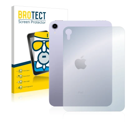 Front side of a product packaging with the brand logo BROTECT. Next to it is the device Apple iPad Mini 6 2021 (6th. Gen., Bac