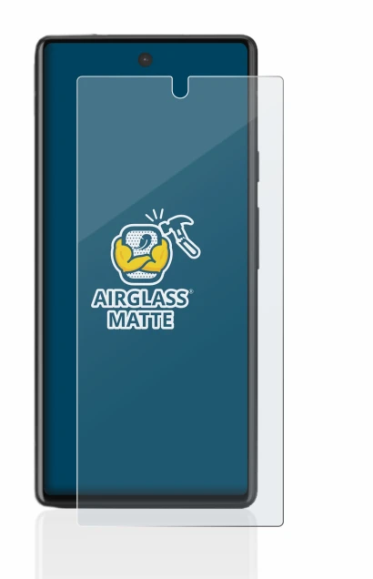 Image of the device Google Pixel 6a with a wide variety of screen protectors.