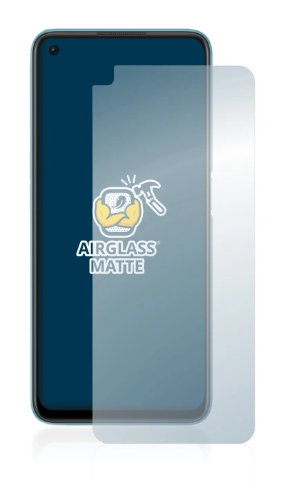 Image of the device Oppo A76 with a wide variety of screen protectors.