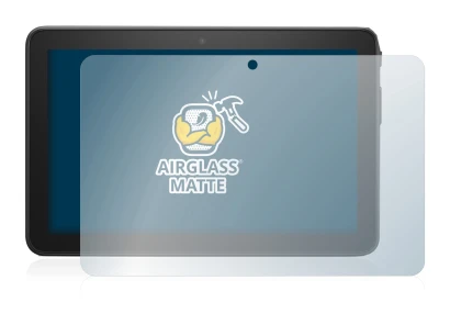 Image of the device Amazon Fire 7 2022 with a wide variety of screen protectors.