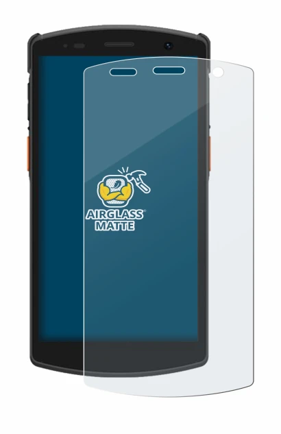 Image of the device Urovo CT58 with a wide variety of screen protectors.