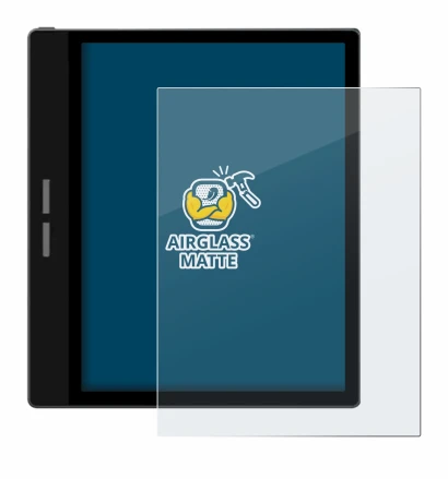 Image of the device Bigme B751C with a wide variety of screen protectors.