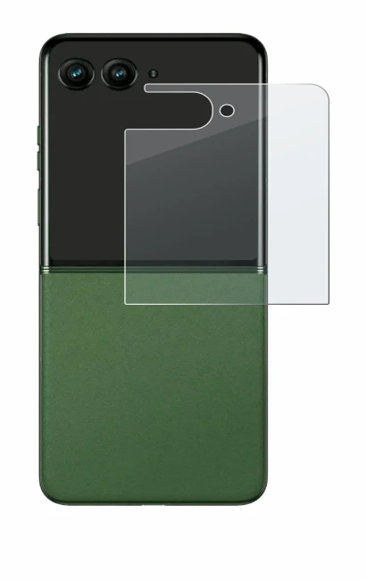 Image of the device Motorola Razr 50 Ultra (Back display) with a wide variety of screen protectors.