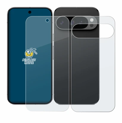 Image of the device Google Pixel 9 Pro (Front+Back) with a wide variety of screen protectors.