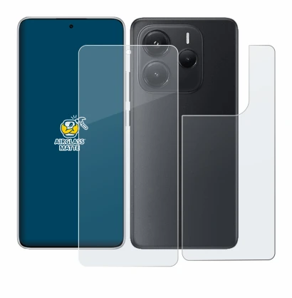 Image of the device Xiaomi Redmi Note 14 (Front+Back) with a wide variety of screen protectors.