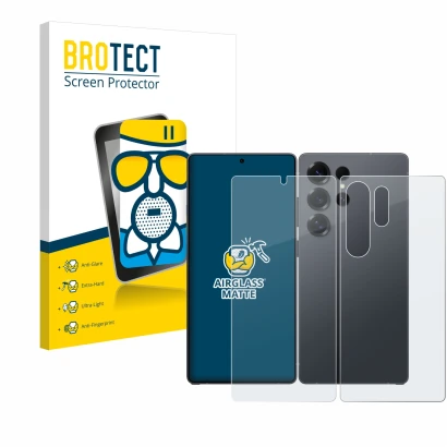 Front side of a product packaging with the brand logo BROTECT. Next to it is the device Samsung Galaxy S25 Ultra Enterprise Ed