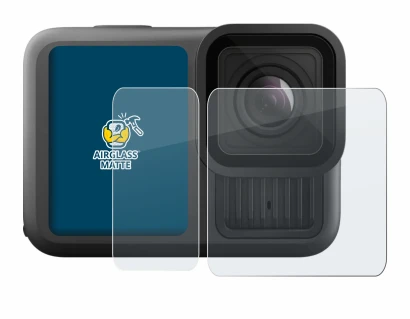 Image of the device GoPro Hero 13 Black Ultra Wide Edition with a wide variety of screen protectors.