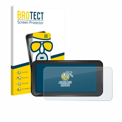 Front side of a product packaging with the brand logo BROTECT. Next to it is the device Aoocci C6 Pro 6.25" shown with the cor