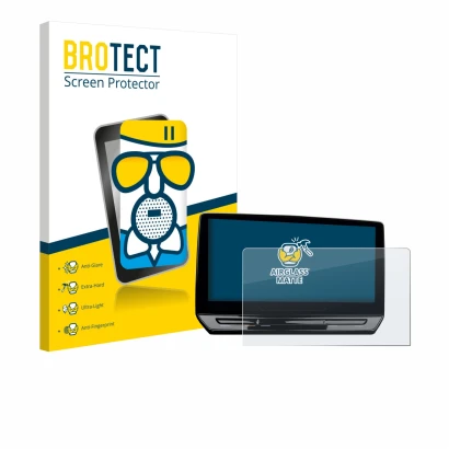 Front side of a product packaging with the brand logo BROTECT. Next to it is the device Cupra Leon Sportstourer VZ 12.9" 2025 