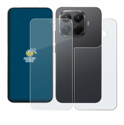 Image of the device Xiaomi 15T Pro (Front+Back) with a wide variety of screen protectors.