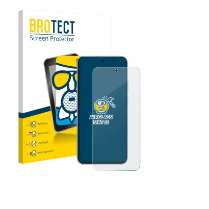 Front side of a product packaging with the brand logo BROTECT. Next to it is the device Honor Win RT shown with the correspond