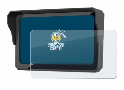 Image of the device Carpuride W602S Pro with a wide variety of screen protectors.