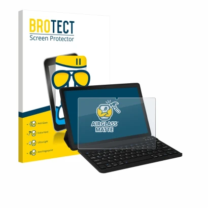 Front side of a product packaging with the brand logo BROTECT. Next to it is the device Laptok YXPA7LBK 11