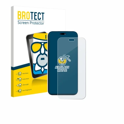 Front side of a product packaging with the brand logo BROTECT. Next to it is the device Huawei Nova 15 Pro shown with the corr