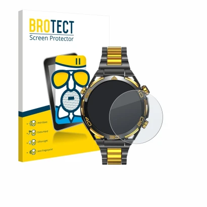 Front side of a product packaging with the brand logo BROTECT. Next to it is the device Blackview W90 Pro shown with the corre