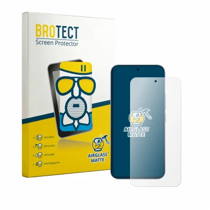 Front side of a product packaging with the brand logo BROTECT. Next to it is the device Xiaomi Redmi K90 Ultra shown with the 