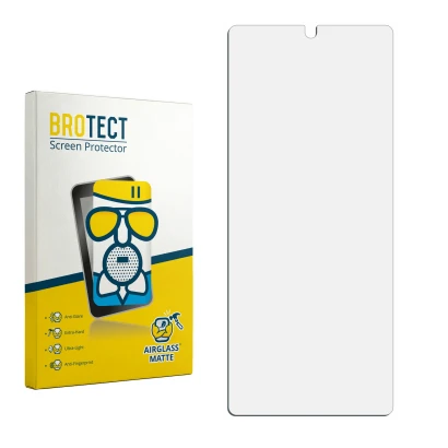Front side of a product packaging with the brand logo BROTECT. Next to it is the corresponding screen protector.