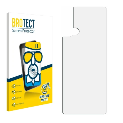 Front side of a product packaging with the brand logo BROTECT. Next to it is the corresponding screen protector.