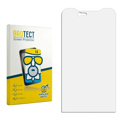 Front side of a product packaging with the brand logo BROTECT. Next to it is the corresponding screen protector.