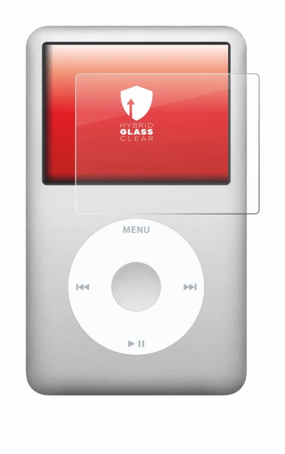 Image of the device Apple iPod classic 160 GB (7th Gen.) with a wide variety of screen protectors.
