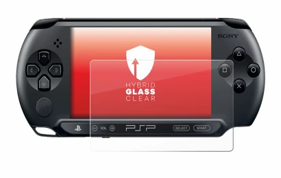 Image of the device Sony PSP 1004 with a wide variety of screen protectors.