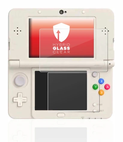 Image of the device Nintendo New 3DS with a wide variety of screen protectors.