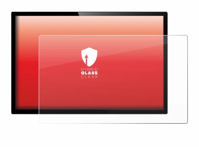 Image of the device with a wide variety of screen protectors.