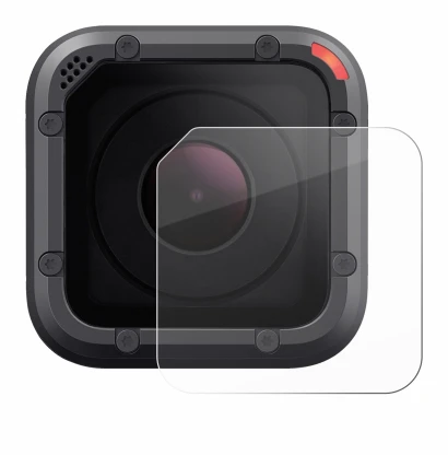 Image of the device GoPro Hero 5 Session Lens (housing) with a wide variety of screen protectors.