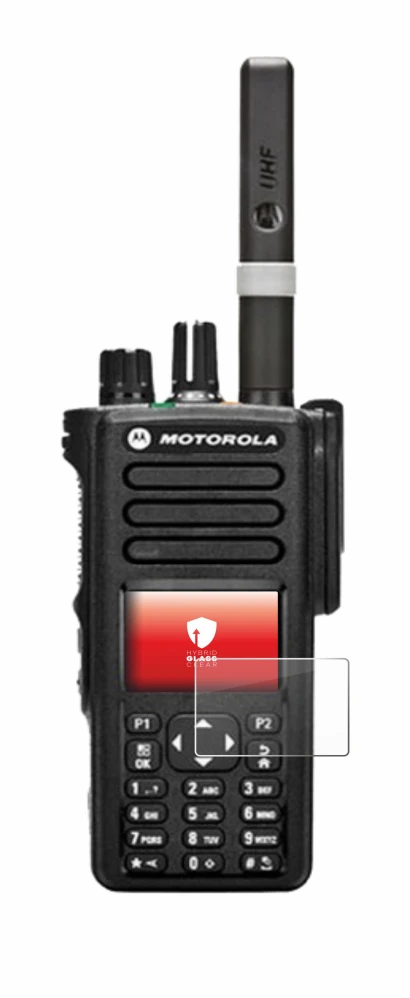 Image of the device Motorola DP4800 with a wide variety of screen protectors.