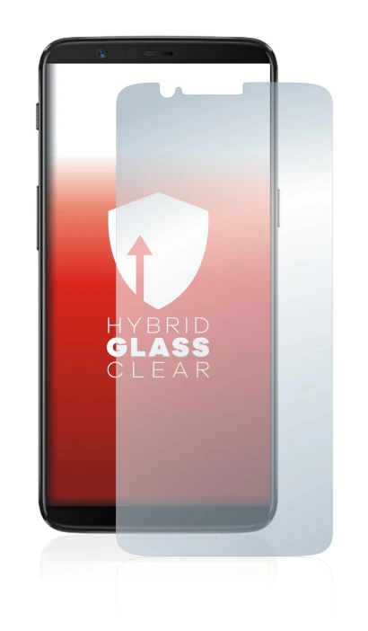 Image of the device OnePlus 5T with a wide variety of screen protectors.