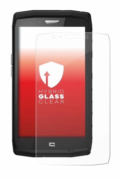 Image of the device Crosscall Trekker X4 with a wide variety of screen protectors.