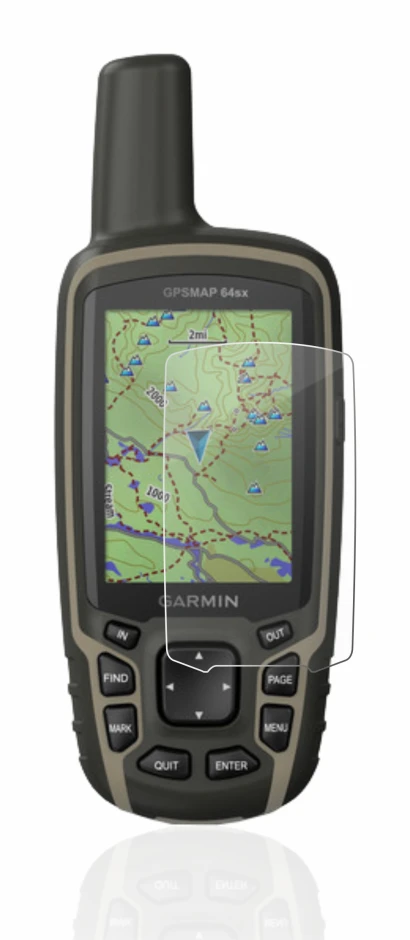 Image of the device Garmin GPSMAP 64sx with a wide variety of screen protectors.