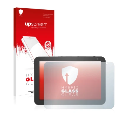 Front side of a product packaging with the brand logo upscreen. Next to it is the device Amazon Echo Show 8 (1st Gen.) shown w