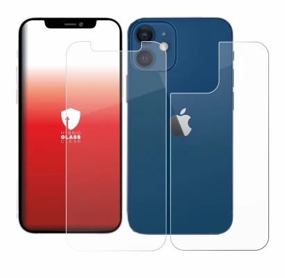 Image of the device Apple iPhone 12 (Front+Back) with a wide variety of screen protectors.