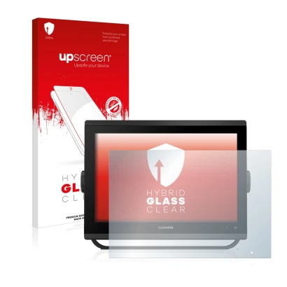 Front side of a product packaging with the brand logo upscreen. Next to it is the device Garmin GPSMAP 1223 shown with the cor