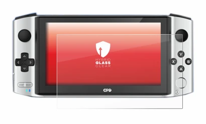 Image of the device GPD Win 3 with a wide variety of screen protectors.
