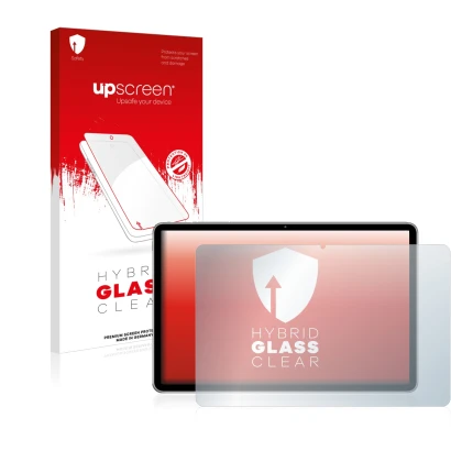 Front side of a product packaging with the brand logo upscreen. Next to it is the device Huawei MatePad 11 (2021) shown with t