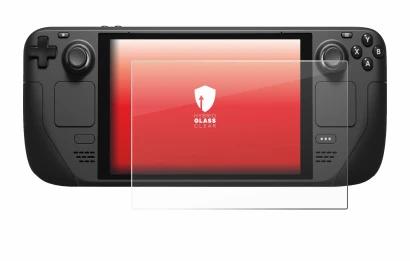 Image of the device Valve Steam Deck with a wide variety of screen protectors.