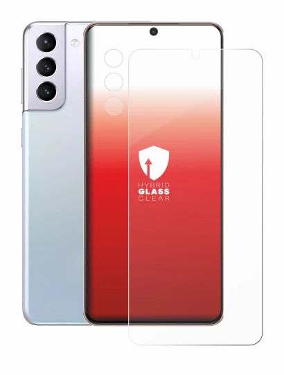 Image of the device Samsung Galaxy S21 Plus 5G (Front+Camera) with a wide variety of screen protectors.