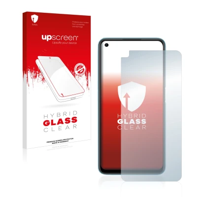 Front side of a product packaging with the brand logo upscreen. Next to it is the device Oppo A76 shown with the corresponding