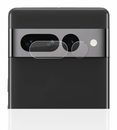 Image of the device Google Pixel 7 Pro (ONLY Camera Lens) with a wide variety of screen protectors.