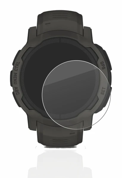 Image of the device Garmin Instinct 2 Solar with a wide variety of screen protectors.
